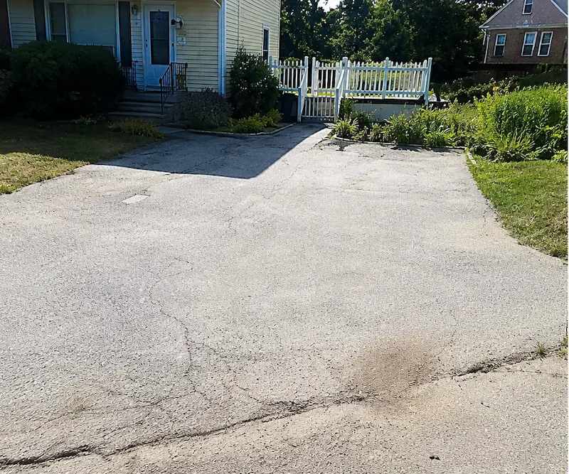 asphalt driveway before paving