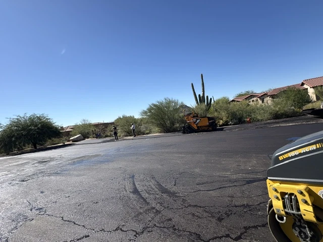 Commercial parking lot paving